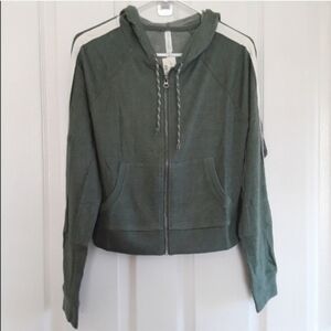 Aeropostale Womens Zippered Hoodie Size Medium Green Lightweight Nwt